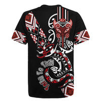 Aotearoa Toitu Te Tiriti-Honour the Treaty Rugby Jersey Maori Taniwha Haka with Taniko and Tukutuku LT03 - Polynesian Pride