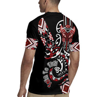 Aotearoa Toitu Te Tiriti-Honour the Treaty Rugby Jersey Maori Taniwha Haka with Taniko and Tukutuku LT03 - Polynesian Pride