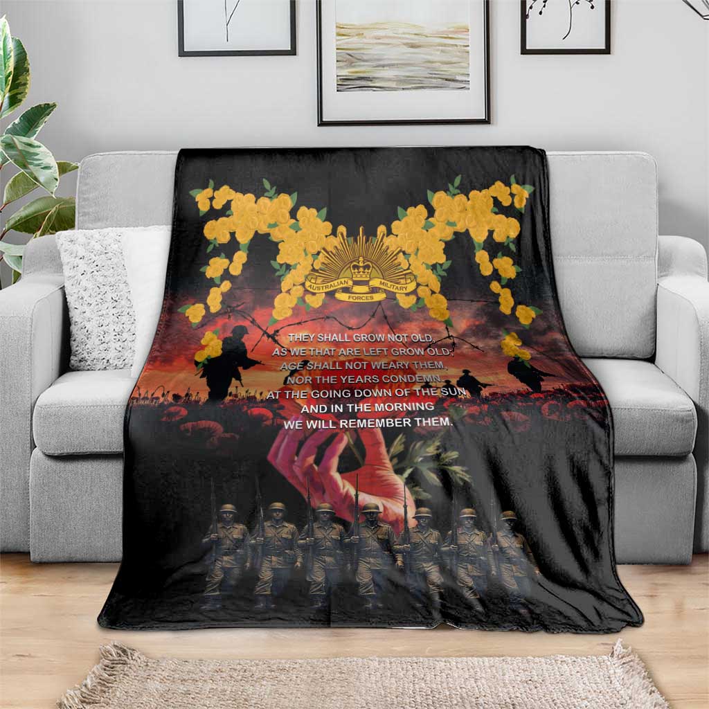 Australia ANZAC Day Blanket Forever in My Thoughts