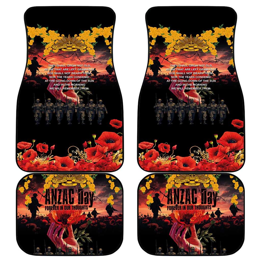 Australia ANZAC Day Car Mats Forever in My Thoughts