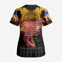 Australia ANZAC Day Scrub Top Forever in My Thoughts - Polynesian Pride