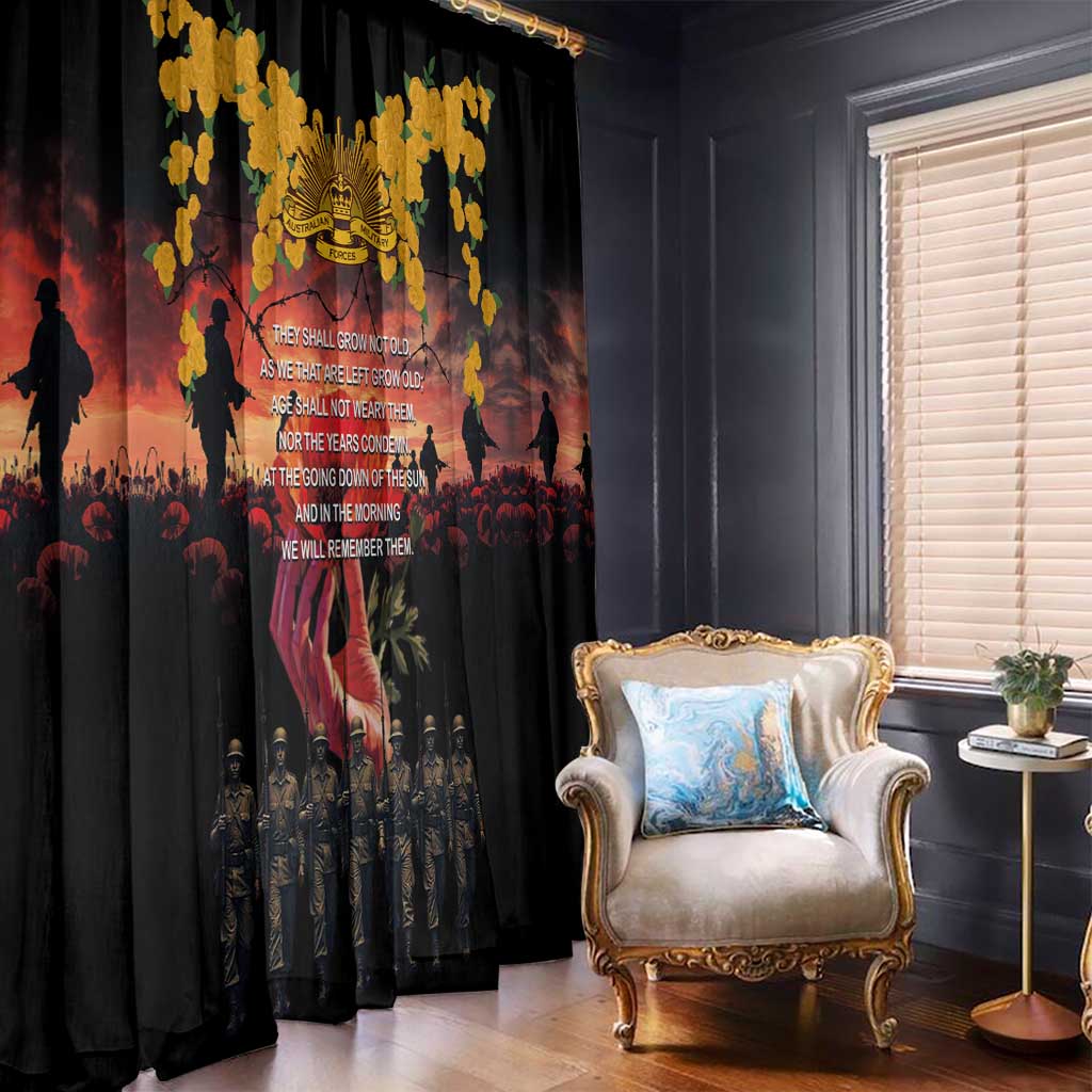 Australia ANZAC Day Window Curtain Forever in My Thoughts