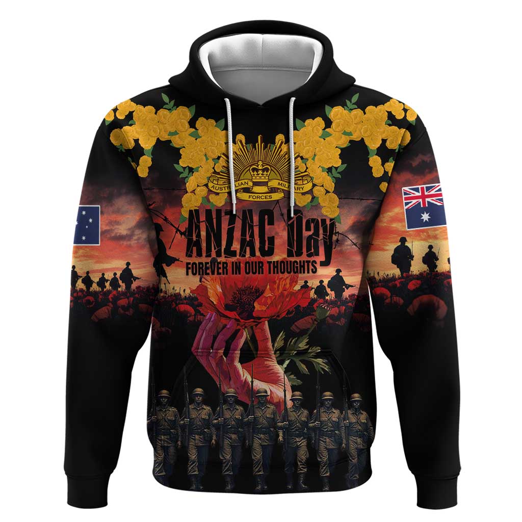 Australia ANZAC Day Zip Hoodie Forever in My Thoughts