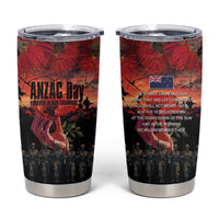 New Zealand ANZAC Day Tumbler Cup Forever in My Thoughts LT03 Black - Polynesian Pride