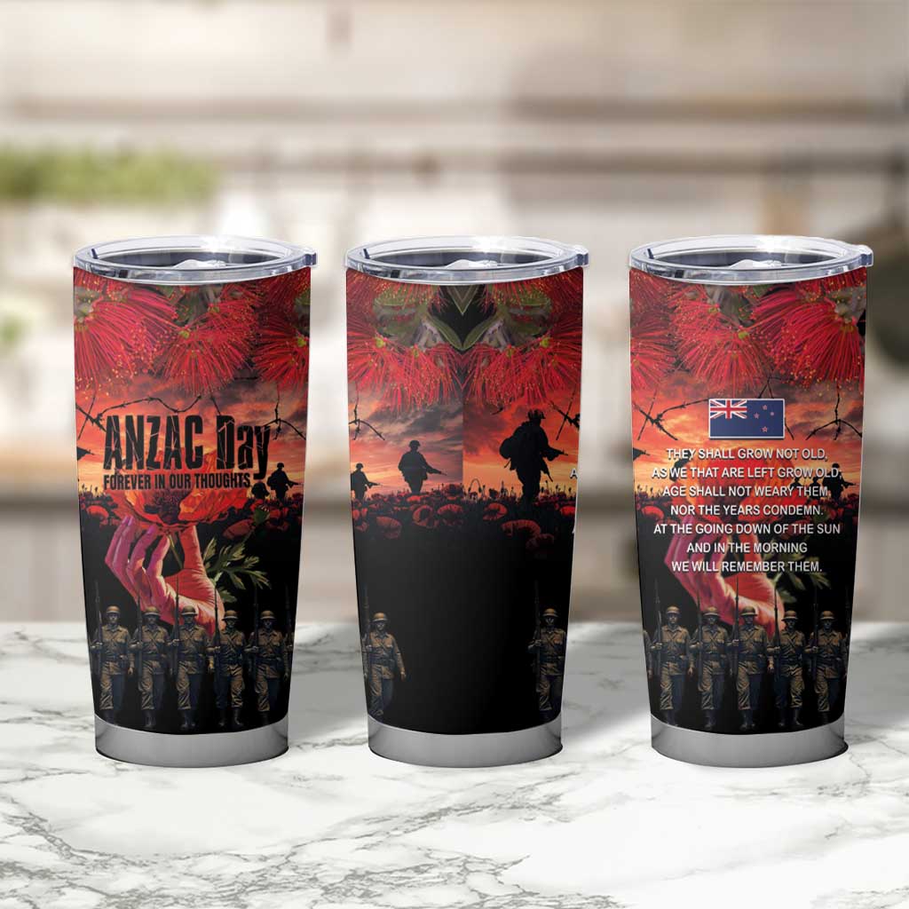 New Zealand ANZAC Day Tumbler Cup Forever in My Thoughts LT03 - Polynesian Pride
