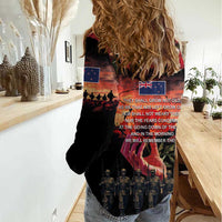 New Zealand ANZAC Day Women Casual Shirt Forever in My Thoughts LT03 - Polynesian Pride