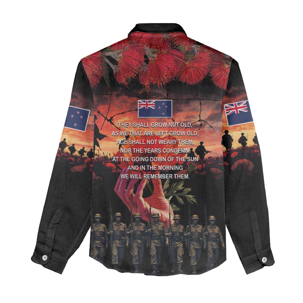 New Zealand ANZAC Day Women Casual Shirt Forever in My Thoughts LT03 - Polynesian Pride