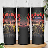 Australia and New Zealand ANZAC Day Skinny Tumbler Kangaroo and Kiwi Bird Soldier Forever in My Thoughts LT03 - Polynesian Pride