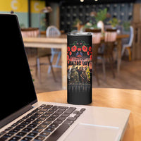 Australia and New Zealand ANZAC Day Skinny Tumbler Kangaroo and Kiwi Bird Soldier Forever in My Thoughts LT03 - Polynesian Pride