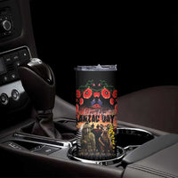 Australia and New Zealand ANZAC Day Skinny Tumbler Kangaroo and Kiwi Bird Soldier Forever in My Thoughts LT03 - Polynesian Pride