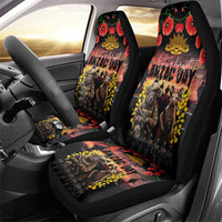 Australia ANZAC Day Car Seat Cover Kangaroo and Koala Soldier - Forever in My Thoughts
