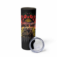 Australia ANZAC Day Skinny Tumbler Kangaroo and Koala Soldier Forever in My Thoughts LT03 - Polynesian Pride