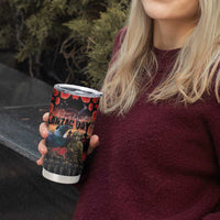 New Zealand ANZAC Day Tumbler Cup Tui Bird and Kiwi Bird Soldier Forever in My Thoughts