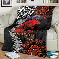 Australia and New Zealand ANZAC Day Blanket Aboriginal and Maori Art Pattern - Gallipoli Lest We Forget