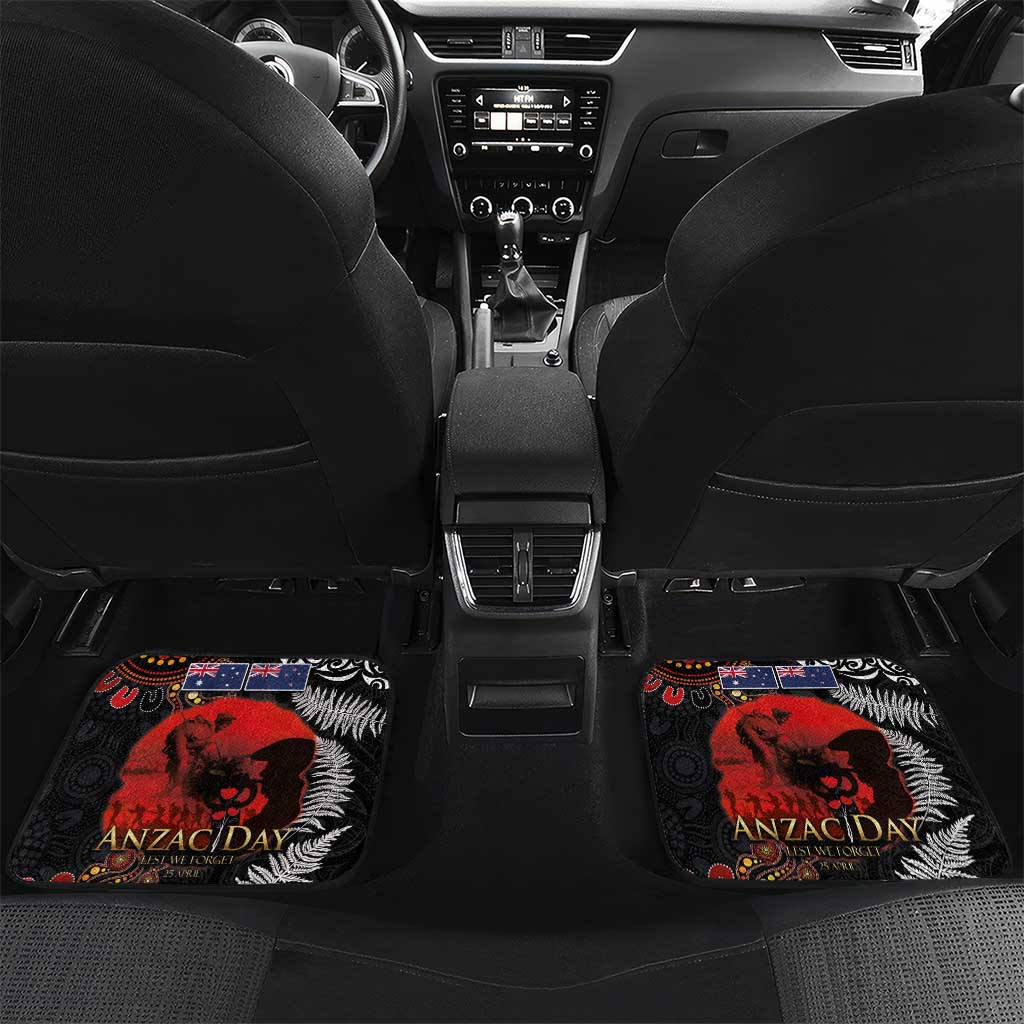 Australia and New Zealand ANZAC Day Car Mats Aboriginal and Maori Art Pattern - Gallipoli Lest We Forget