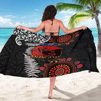 Australia and New Zealand ANZAC Day Sarong Aboriginal and Maori Art Pattern - Gallipoli Lest We Forget