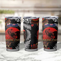 Australia and New Zealand ANZAC Day Tumbler Cup Aboriginal and Maori Art Pattern Gallipoli Lest We Forget LT03 - Polynesian Pride