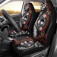 Australia and New Zealand Together Car Seat Cover Aboriginal and Maori Art Tattoo