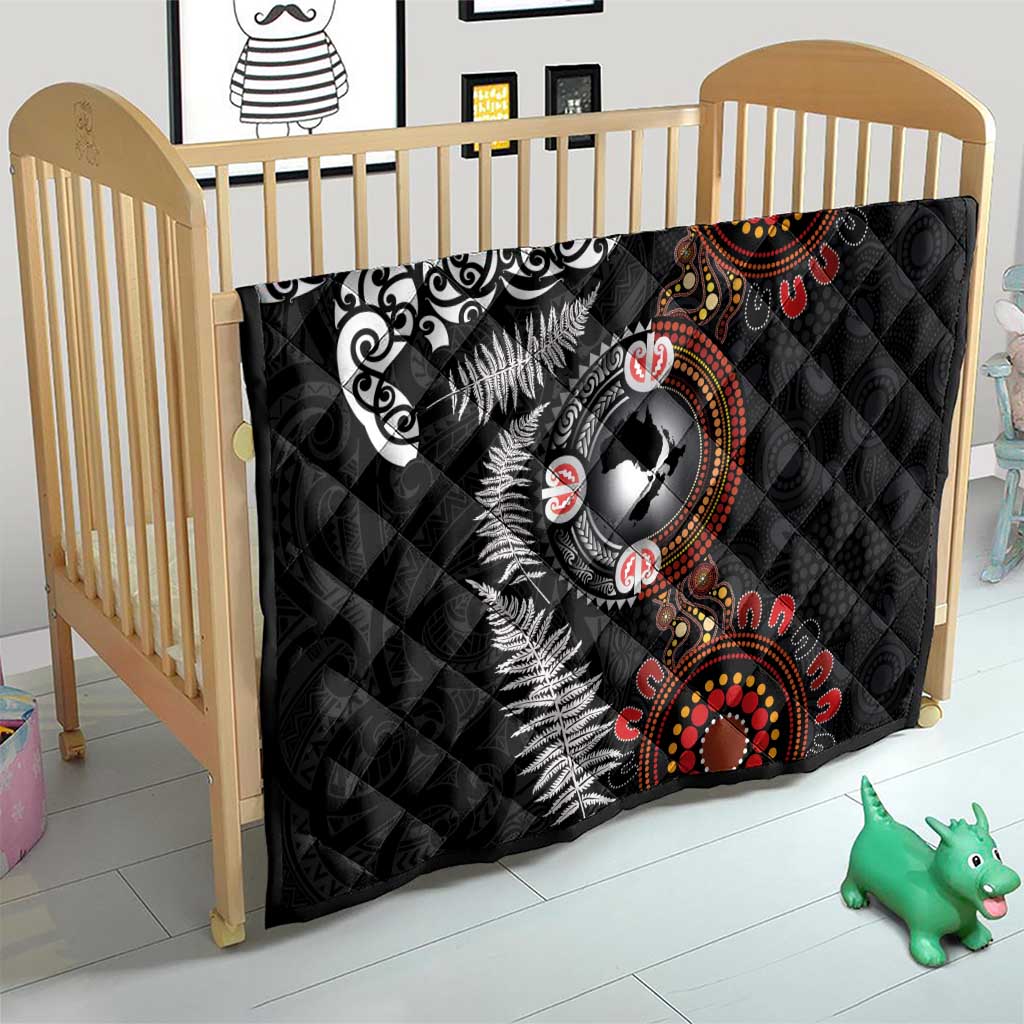 Australia and New Zealand Together Quilt Aboriginal and Maori Art Tattoo