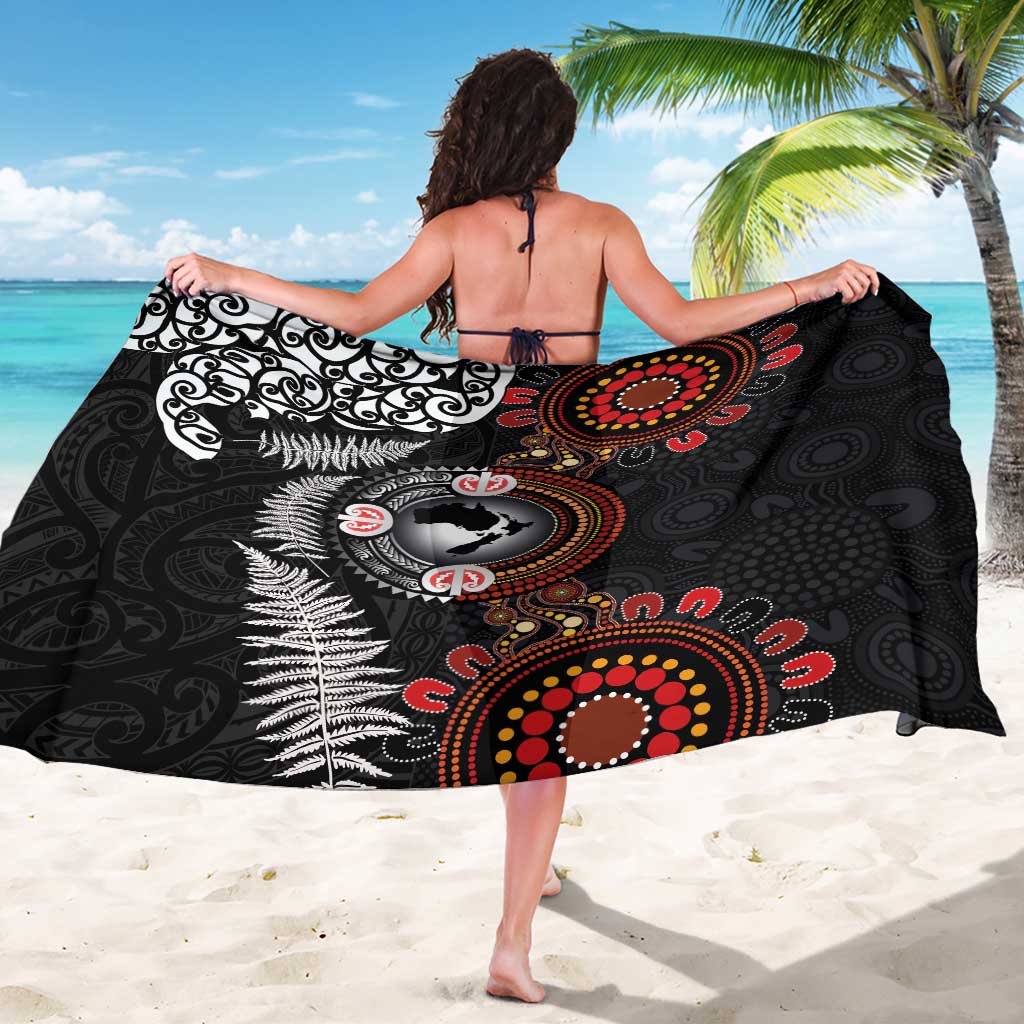 Australia and New Zealand Together Sarong Aboriginal and Maori Art Tattoo
