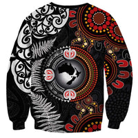 Australia and New Zealand Together Sweatshirt Aboriginal and Maori Art Tattoo