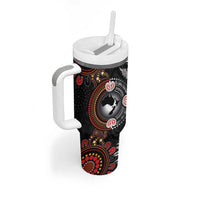 Australia and New Zealand Together Tumbler With Handle Aboriginal and Maori Art Tattoo LT03 - Polynesian Pride