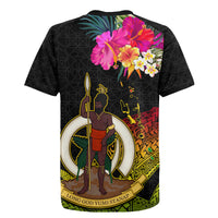 Vanuatu Ni-Van Rugby Jersey Coat of Arms Sand Drawing