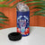 Guam Liberation Day 4 in 1 Can Cooler Tumbler The Tribal Latte Stone and Dolphins with Hibiscus Chamorro Culture