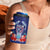 Guam Liberation Day 4 in 1 Can Cooler Tumbler The Tribal Latte Stone and Dolphins with Hibiscus Chamorro Culture