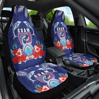 Guam Liberation Day Car Seat Cover The Tribal Latte Stone and Dolphins with Hibiscus Chamorro Culture