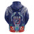 Guam Liberation Day Hoodie The Tribal Latte Stone and Dolphins with Hibiscus Chamorro Culture