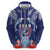 Guam Liberation Day Hoodie The Tribal Latte Stone and Dolphins with Hibiscus Chamorro Culture