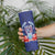 Guam Liberation Day Skinny Tumbler The Tribal Latte Stone and Dolphins with Hibiscus Chamorro Culture