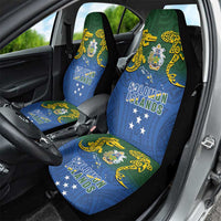 Solomon Islands Car Seat Cover The Guardians-Tribal Crocodile and Shark Melanesian Tattoo