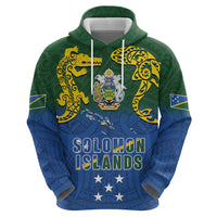 Solomon Islands Hoodie The Guardians-Tribal Crocodile and Shark Melanesian Tattoo