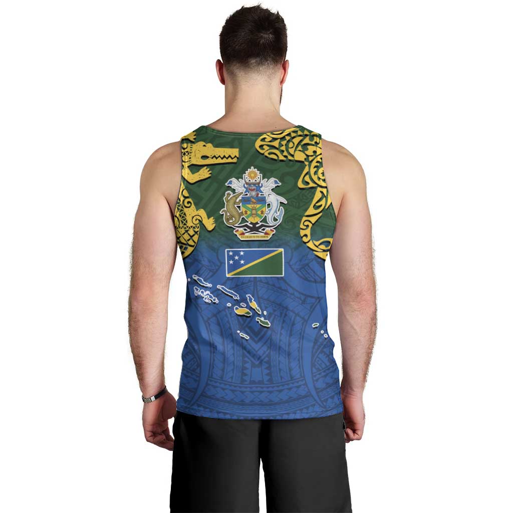 Solomon Islands Men Tank Top The Guardians-Tribal Crocodile and Shark Melanesian Tattoo LT03 - Polynesian Pride