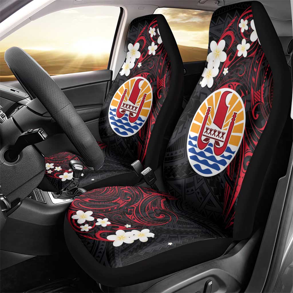 French Polynesia Tiare Day Car Seat Cover Seal and Polynesian Pattern