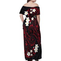 French Polynesia Tiare Day Family Matching Off Shoulder Maxi Dress and Hawaiian Shirt Seal and Polynesian Pattern LT03 - Polynesian Pride