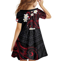 French Polynesia Tiare Day Kid Short Sleeve Dress Seal and Polynesian Pattern LT03 - Polynesian Pride