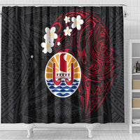 French Polynesia Tiare Day Shower Curtain Seal and Polynesian Pattern LT03 - Polynesian Pride