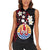 French Polynesia Tiare Day Women Sleeveless Polo Shirt Seal and Polynesian Pattern