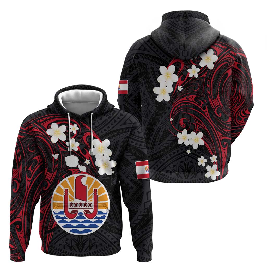 French Polynesia Tiare Day Zip Hoodie Seal and Polynesian Pattern