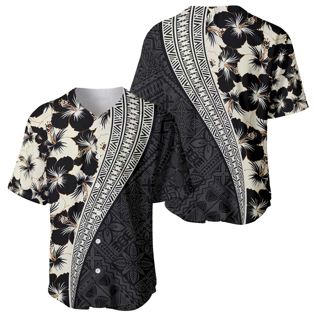Bula Hibiscus Festival Baseball Jersey Tapa Pattern Half Style LT03 - Polynesian Pride