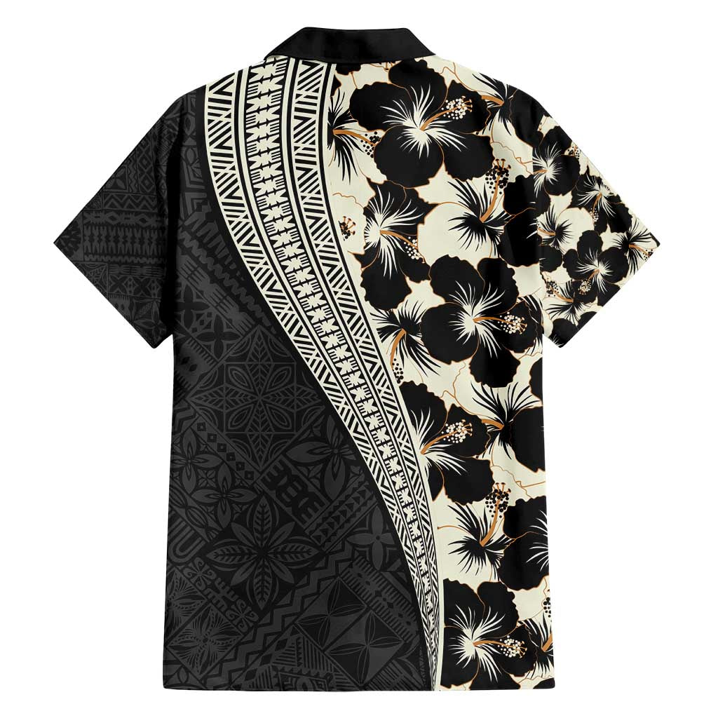 Bula Hibiscus Festival Family Matching Off Shoulder Maxi Dress and Hawaiian Shirt Tapa Pattern Half Style LT03 - Polynesian Pride