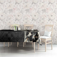 Bula Hibiscus Festival Tablecloth Tapa Pattern Half Style