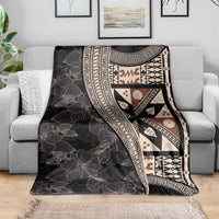 Bula Hibiscus Festival Blanket Fijian Masi Pattern Half Style LT03 - Polynesian Pride