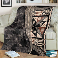 Bula Hibiscus Festival Blanket Fijian Masi Pattern Half Style LT03 - Polynesian Pride