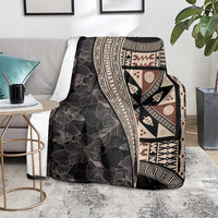 Bula Hibiscus Festival Blanket Fijian Masi Pattern Half Style LT03 - Polynesian Pride