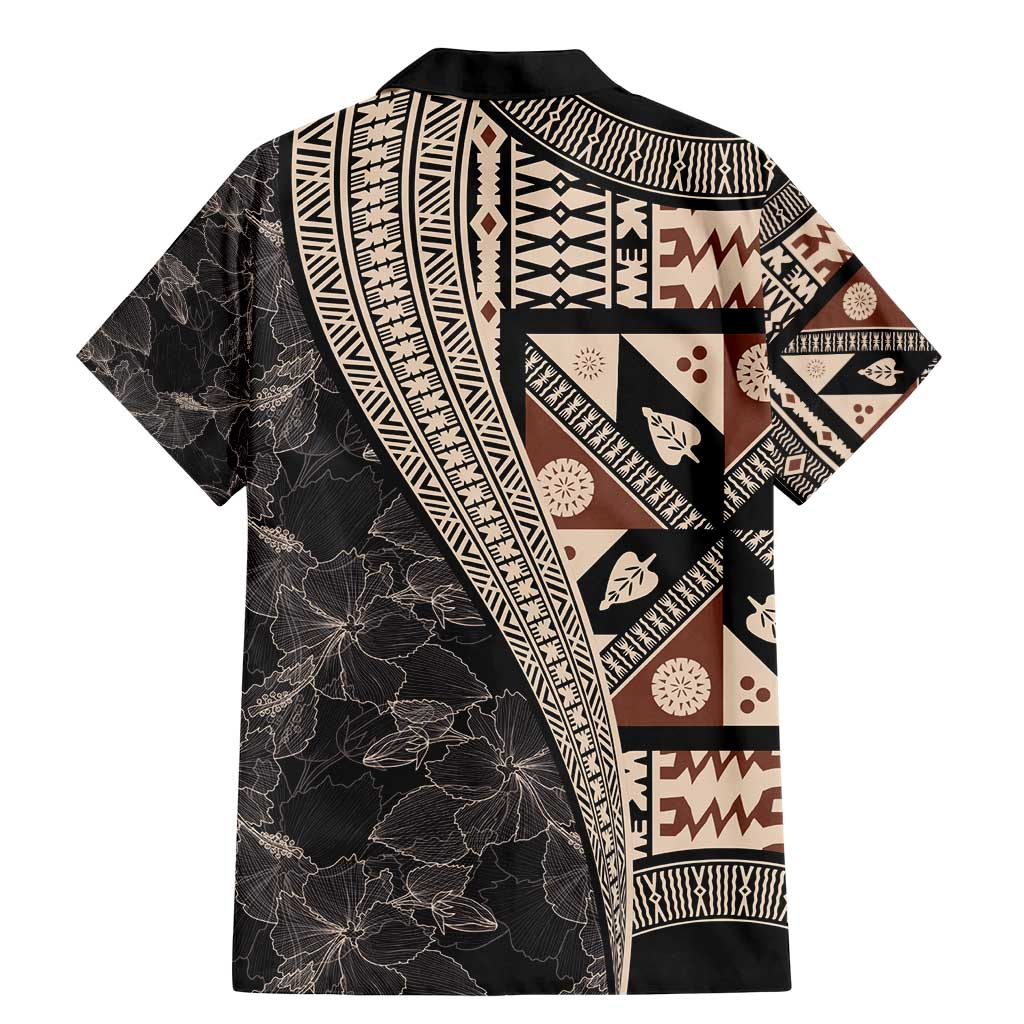 Bula Hibiscus Festival Family Matching Mermaid Dress and Hawaiian Shirt Fijian Masi Pattern Half Style