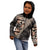 Bula Hibiscus Festival Kid Hoodie Fijian Masi Pattern Half Style